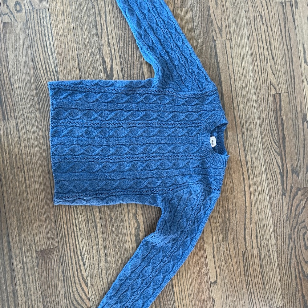 Blue Cable Knit Sweater